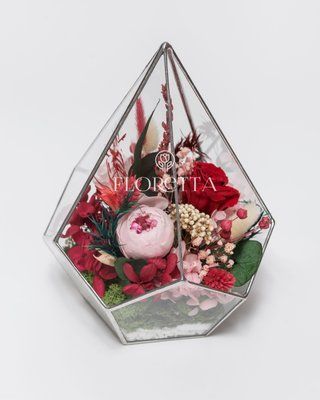 Glass vase (drop) "Festive mood" 100517 фото