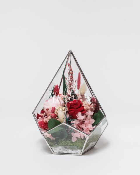 Glass vase (drop) "Festive mood" 100517 фото