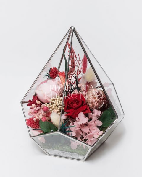 Glass vase (drop) "Festive mood" 100517 фото