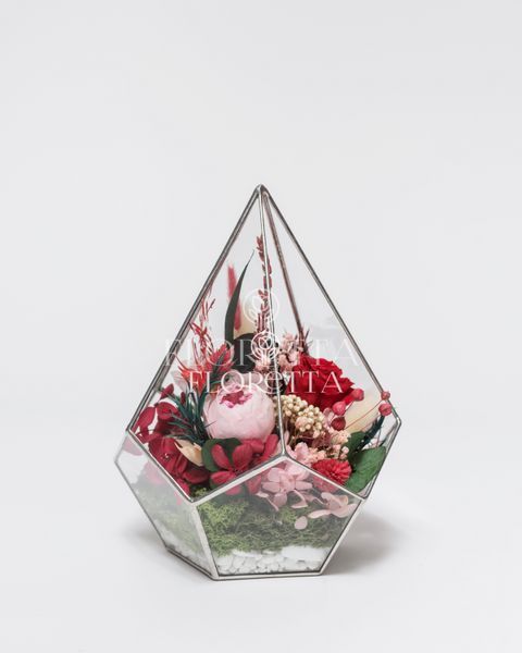 Glass vase (drop) "Festive mood" 100517 фото