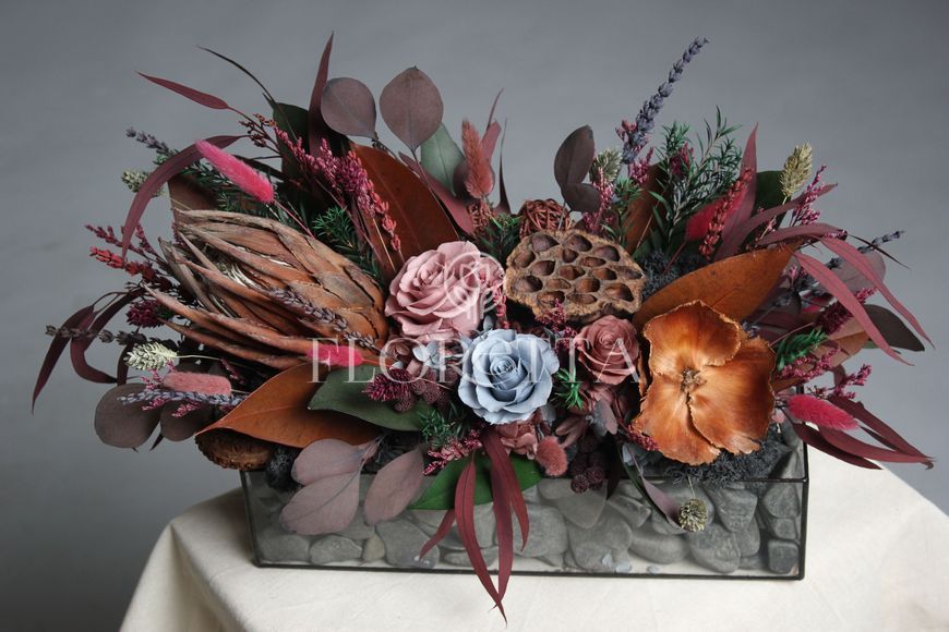 Glass vase (pallet) "Wild orchid" 101447 фото