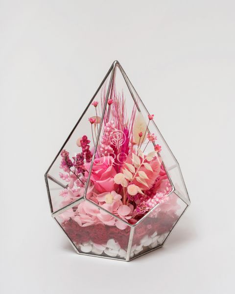 Glass vase (drop) "Barbie" 101659 фото