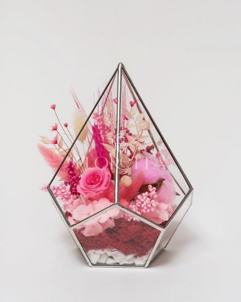 Glass vase (drop) "Barbie" 101659 фото