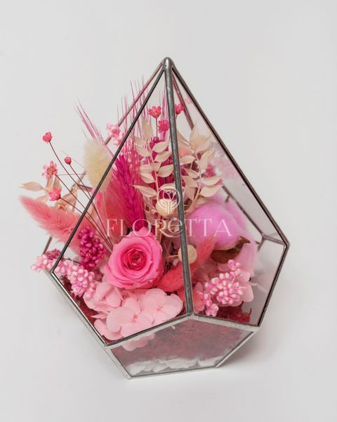 Glass vase (drop) "Barbie" 101659 фото