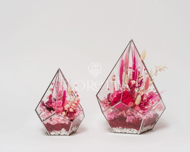 Glass vase (drop) "Barbie" 101659 фото