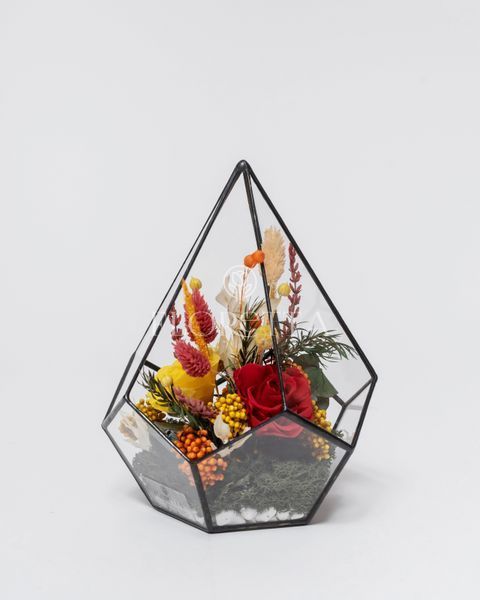 Glass vase (drop) "Autumn Garden" 101070 фото