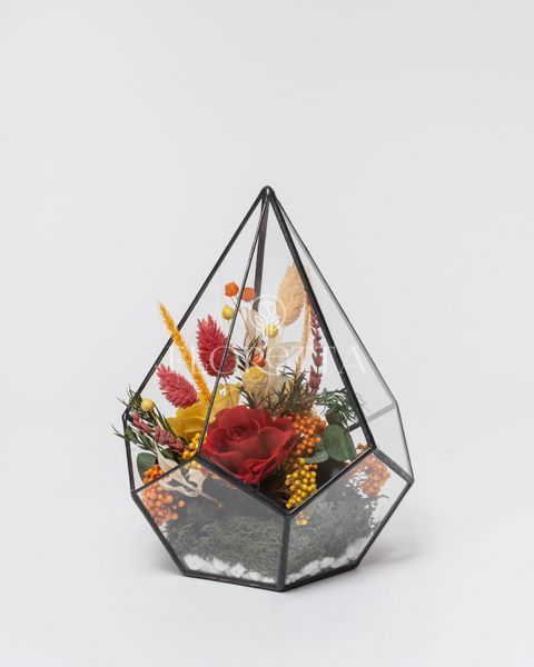 Glass vase (drop) "Autumn Garden" 101070 фото