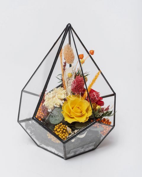 Glass vase (drop) "Autumn Garden" 101070 фото