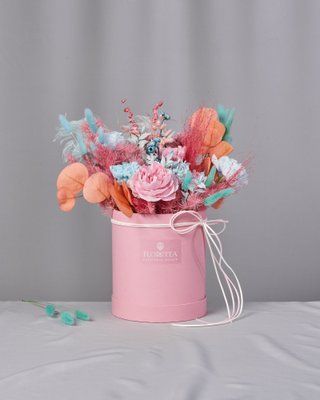 Flower hat box "Ocean of love" 101287 фото