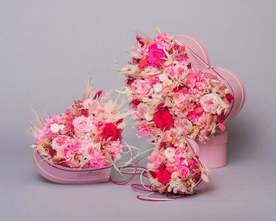 ​​​​​​​Flower heart box "Barbie" 100210 фото
