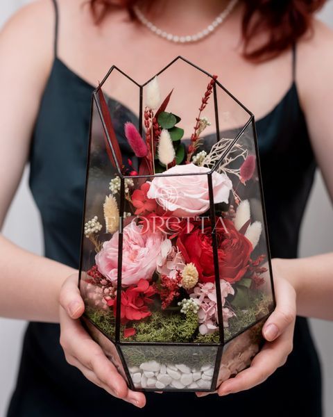 Glass vase (terrarium) "Festive mood" 100263 фото