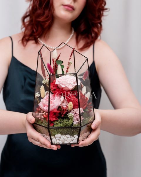 Glass vase (terrarium) "Festive mood" 100263 фото