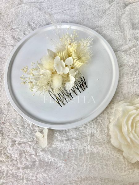Wedding comb for the bride "Snow-white luxury" 101589 фото