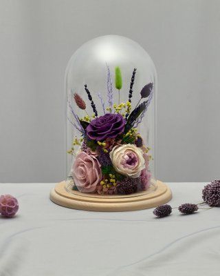 Glass domе "Lavender dreams" 100328 фото
