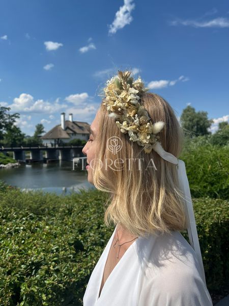 Wedding wreath on the head &laquo;Natural tenderness&raquo; 101547 фото