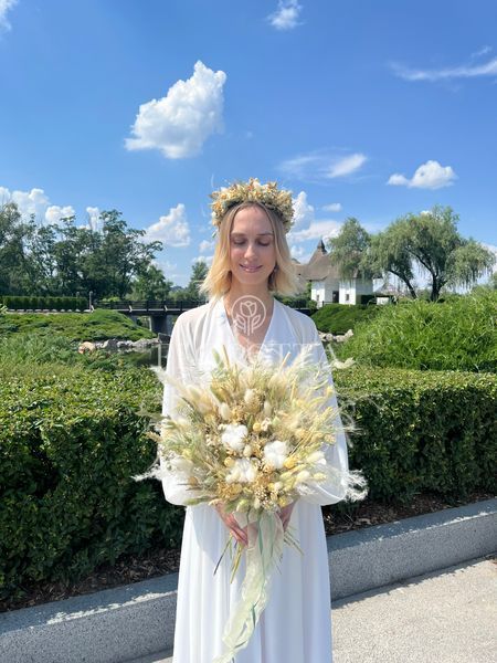 Wedding wreath on the head &laquo;Natural tenderness&raquo; 101547 фото