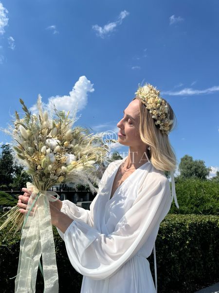 Wedding wreath on the head &laquo;Natural tenderness&raquo; 101547 фото