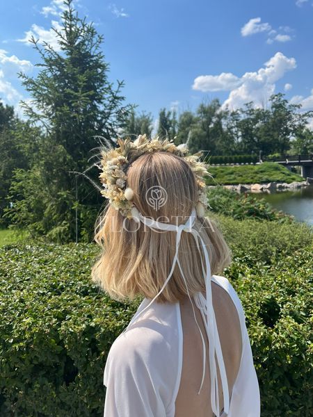 Wedding wreath on the head &laquo;Natural tenderness&raquo; 101547 фото