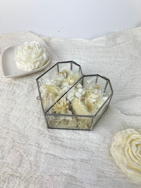Ring boxes "Snow-white luxury" heart 101518 фото