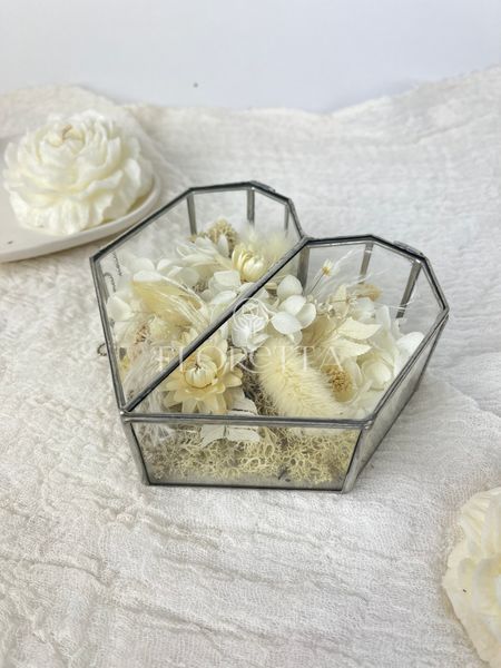 Ring boxes "Snow-white luxury" heart 101518 фото