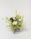 Glass vase (cube) "Mint tenderness" 101062 фото 4