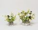 Glass vase (cube) "Mint tenderness" 101062 фото 5
