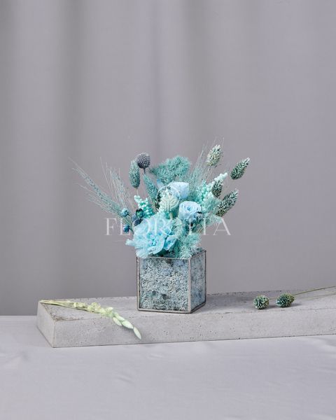 Glass vase (cube) "Prince" 101441 фото