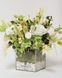 Glass vase (cube) "Mint tenderness" 101063 фото 1