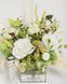 Glass vase (cube) "Mint tenderness" 101063 фото 4