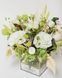 Glass vase (cube) "Mint tenderness" 101063 фото 6